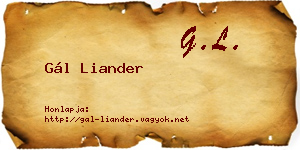 Gál Liander névjegykártya